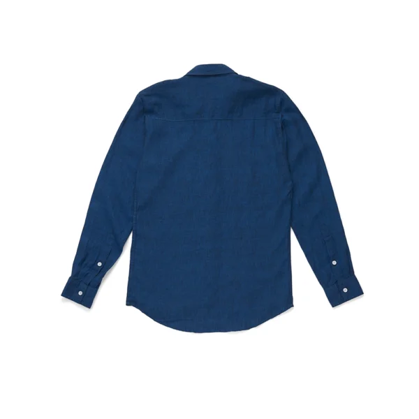 Best Buy Lightweight Navy-Blue Long Sleeves Linen Shirts for Men