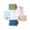 An Array of DEZHART shirts in beige, white, blue, and pink embody SITL Enterprise LLC’s dedication to quality and trust.