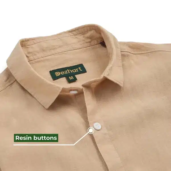 DEZHART shirt with resin buttons, embodying SITL Enterprise LLC’s commitment to quality and trust