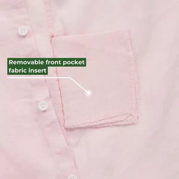 DEZHART pink shirt with innovative removable pocket, showcasing SITL Enterprise LLC’s commitment to quality.”