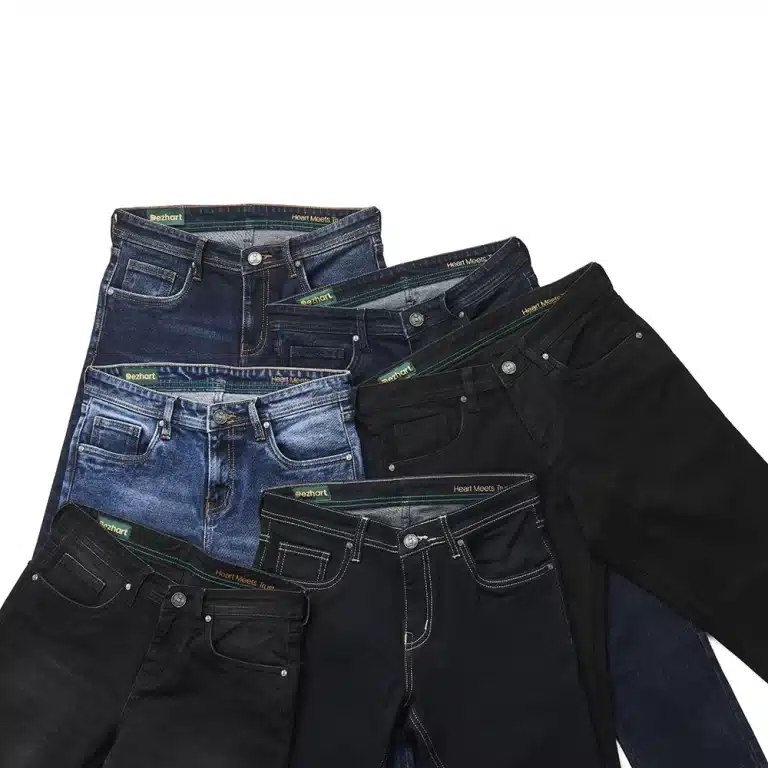 DEZHART jeans collection, available in a spectrum of colors, embodying the essence of trust with every thread.”