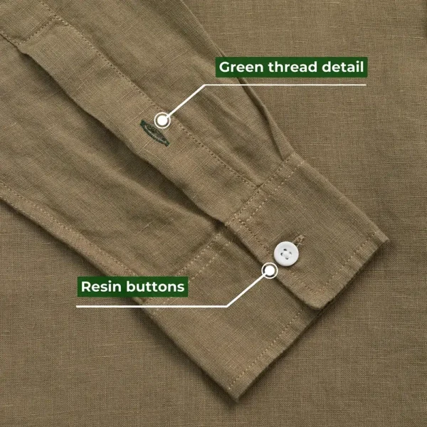 Brown Linen Shirt for Men – Rich & Sophisticated - Image 7