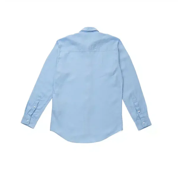 Light Blue Long Sleeves linen shirt - Cool and Calm - Image 3